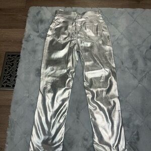 Abercrombie & Fitch Silver Straight Leg Ultra High Rise Jeans